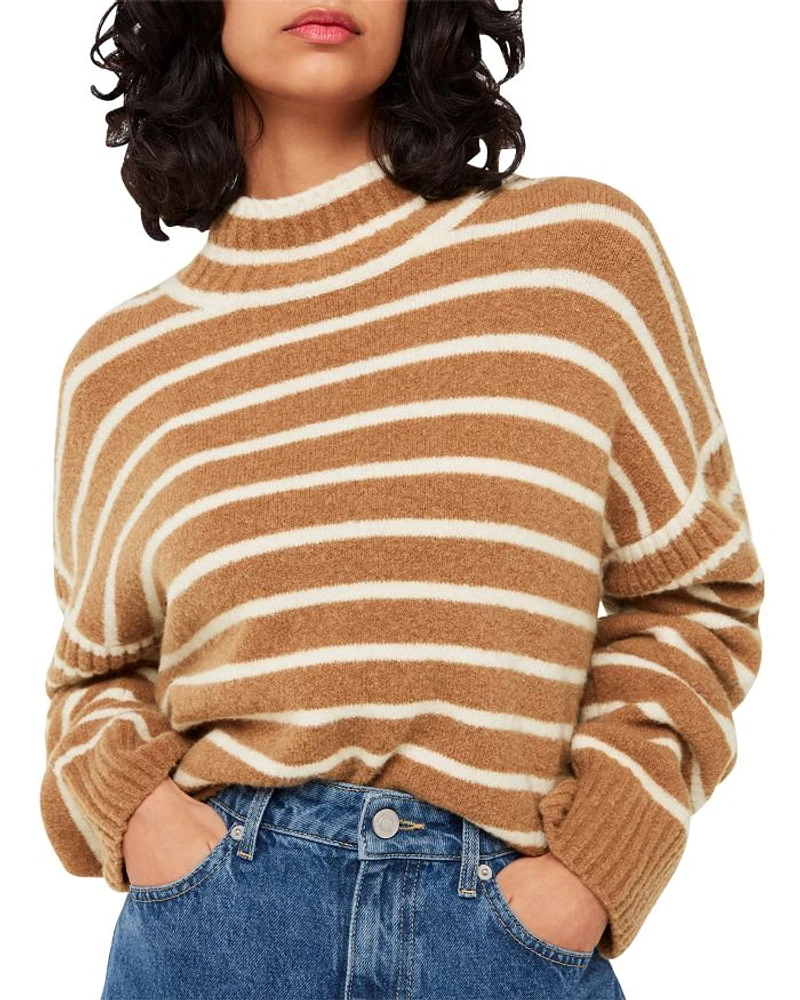 Striped Turtleneck Sweater
