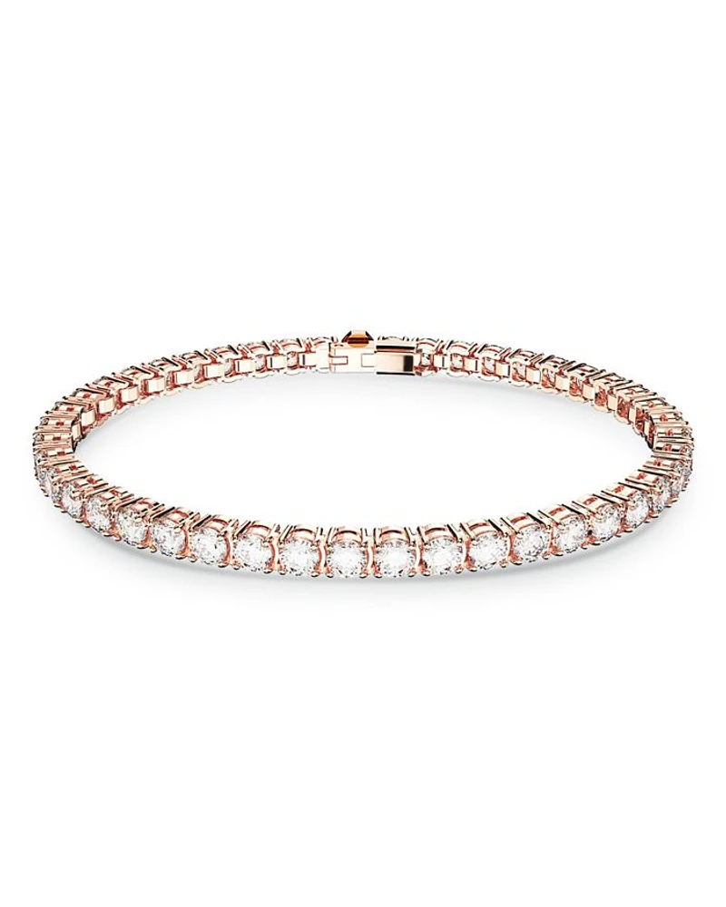 Matrix Tennis Bracelet Rose Gold Tone