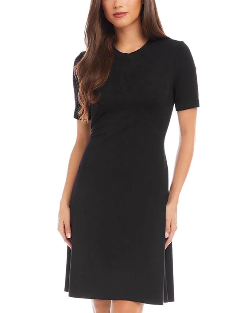 Petites Short Sleeve A Line Dress