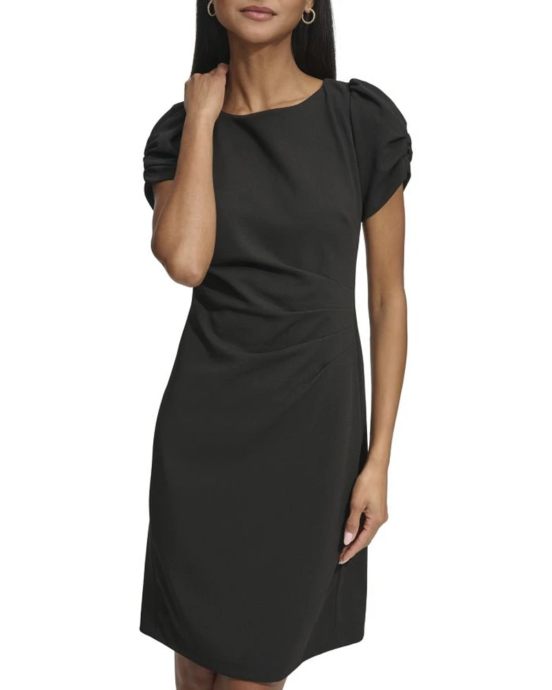 Ruched Sleeve Sheath Dress