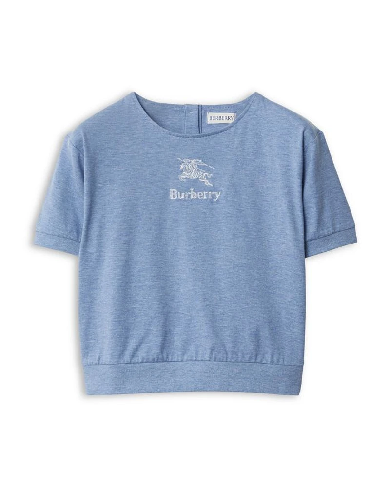 Girls' Embroidered Graphic Cotton Tee - Little Kid, Big Kid