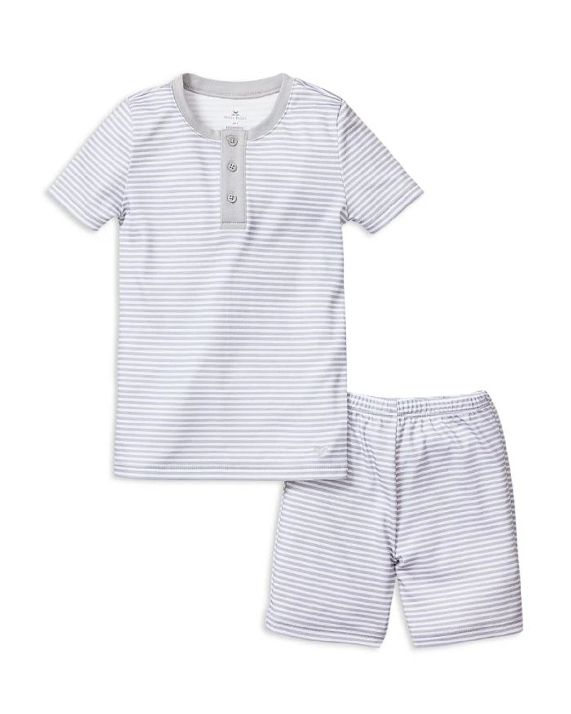 Unisex Pima Cotton Striped Short Set - Little Kid, Big Kid