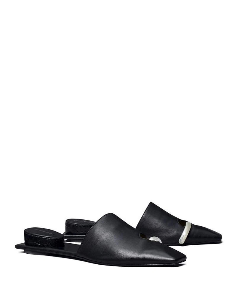 Women's Pierced Leather Mules