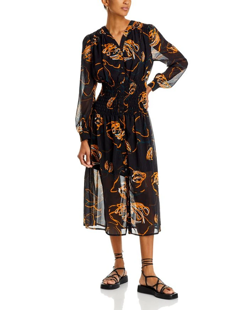 Printed Chiffon Dress