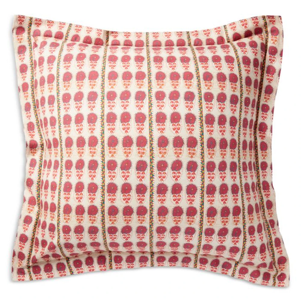 Fuchsia Daisy Suzani Euro Sham