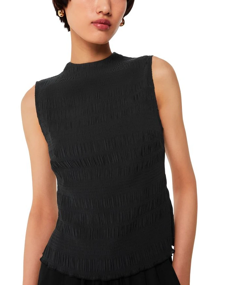 Plissé Sleeveless Top
