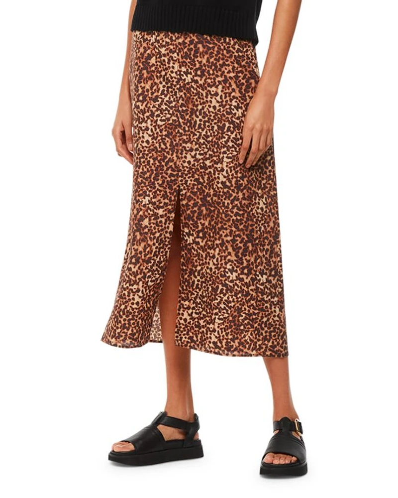 Marble Spot Front Split Skirt