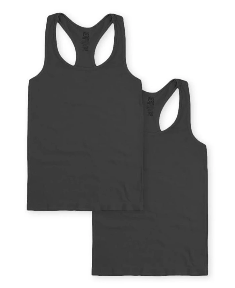 Bundle of Two Ribbed Racer Back Tank Top (7-10 - Big Kid