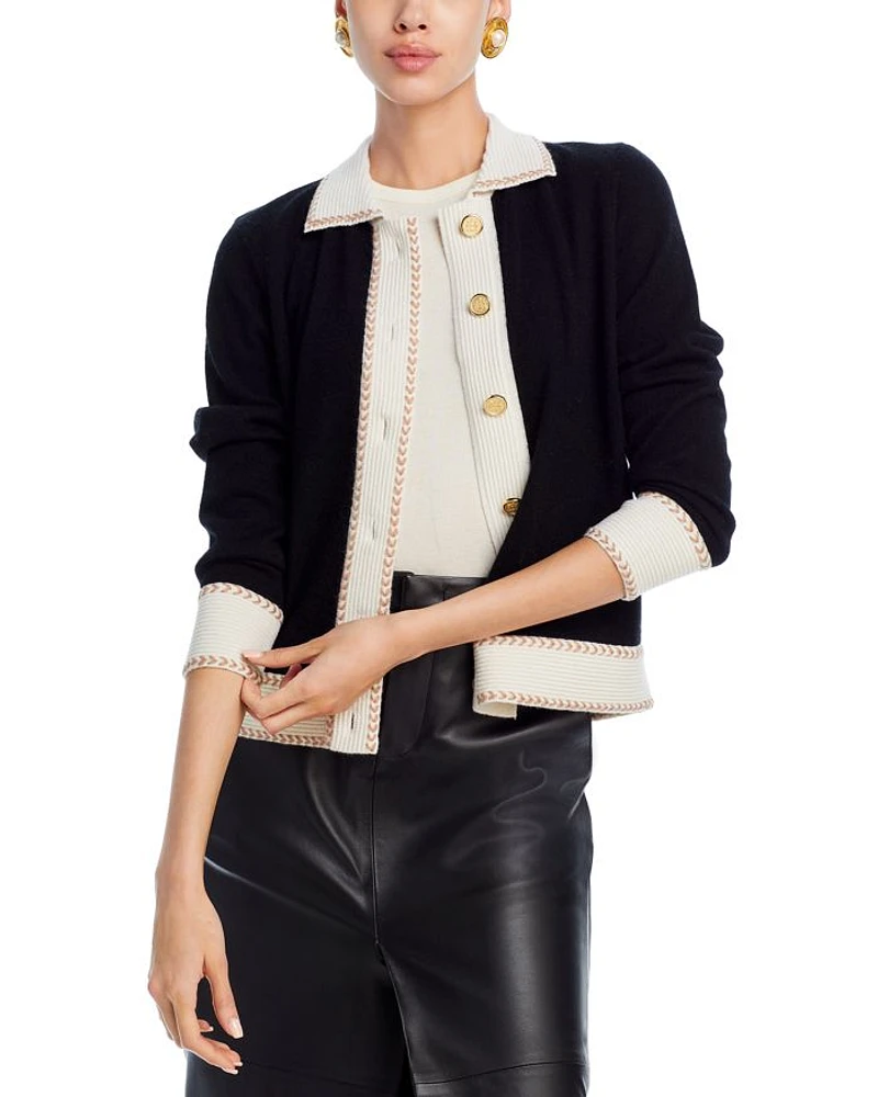Contrast Trim Cardigan - Exclusive