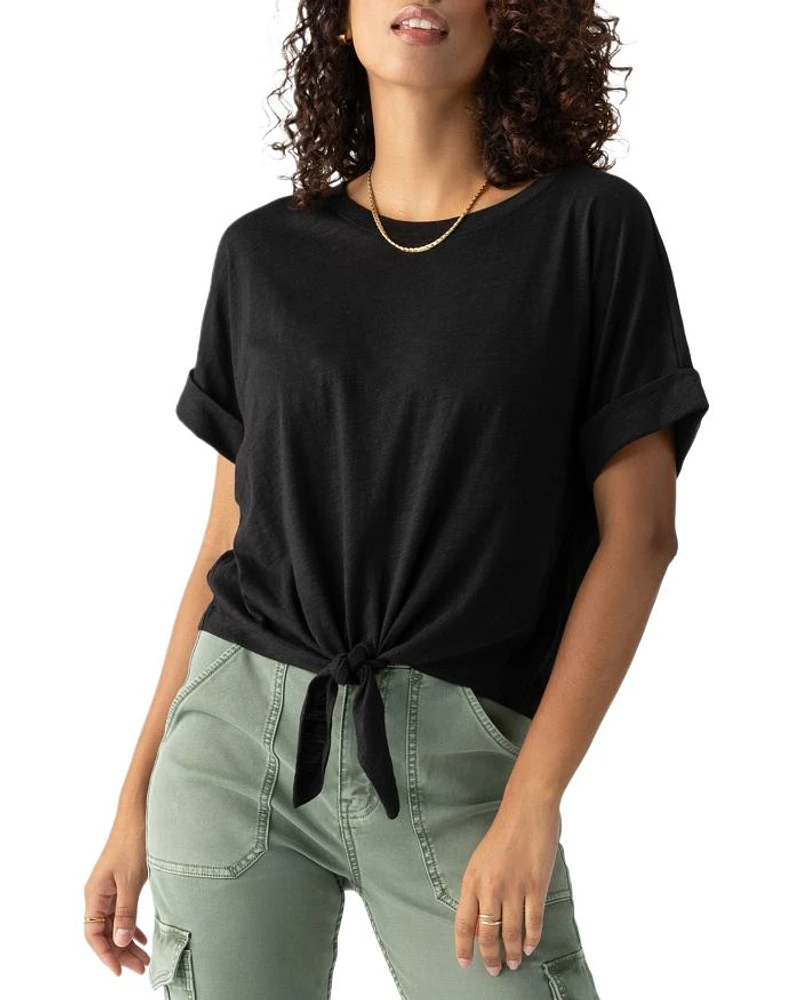 All Day Tie Front Tee
