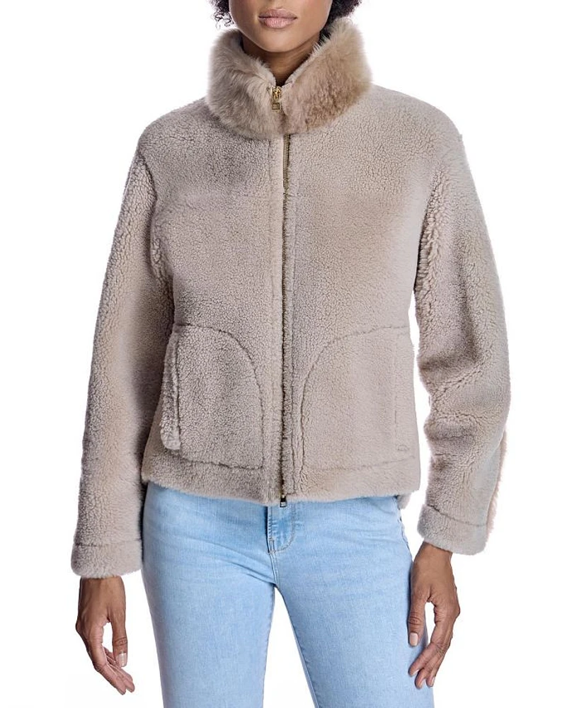 Shearling Jacket with Zipper