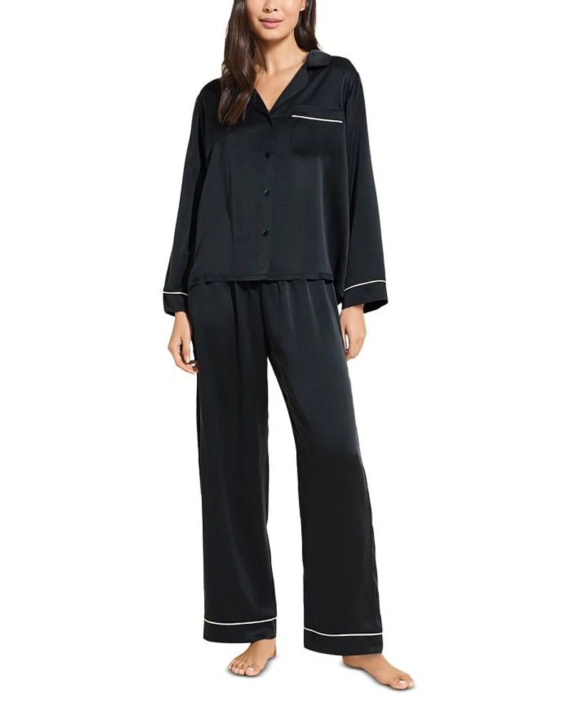Inez Washable Silk Long Pajama Set