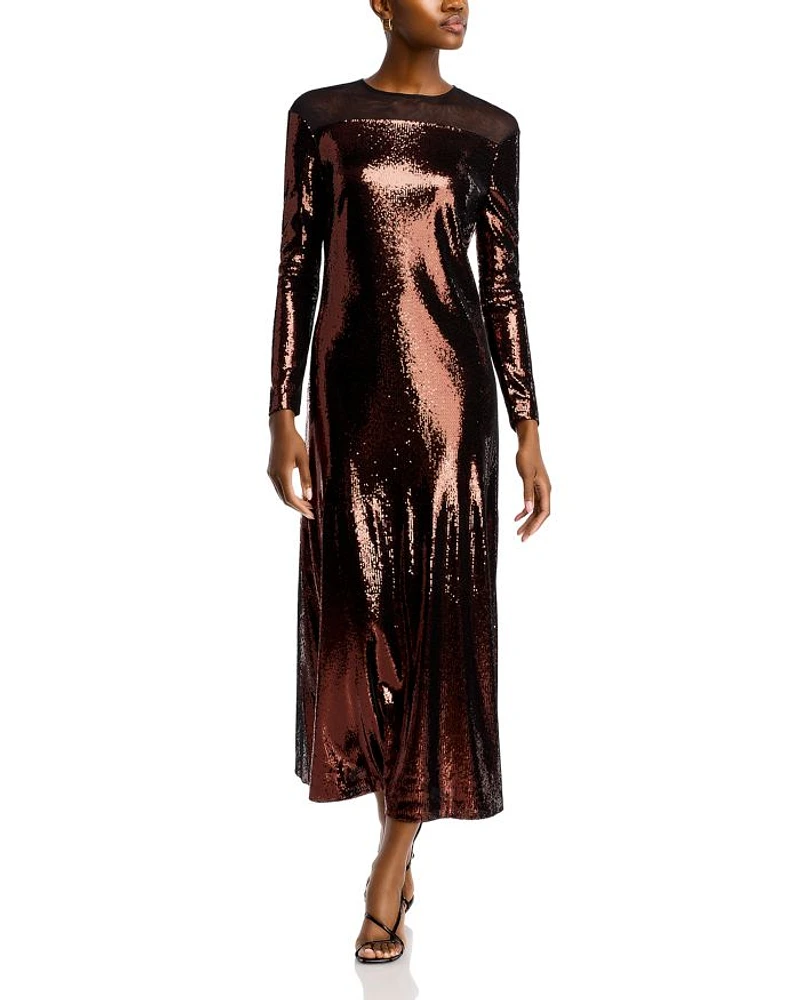Sequined Long Sleeve Dress