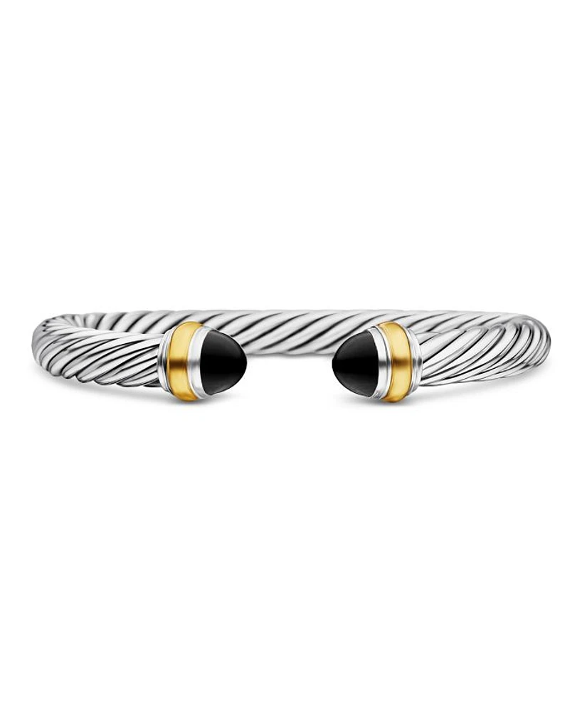 Cable Classics Bracelet with Black Onyx and 14K Yellow Gold