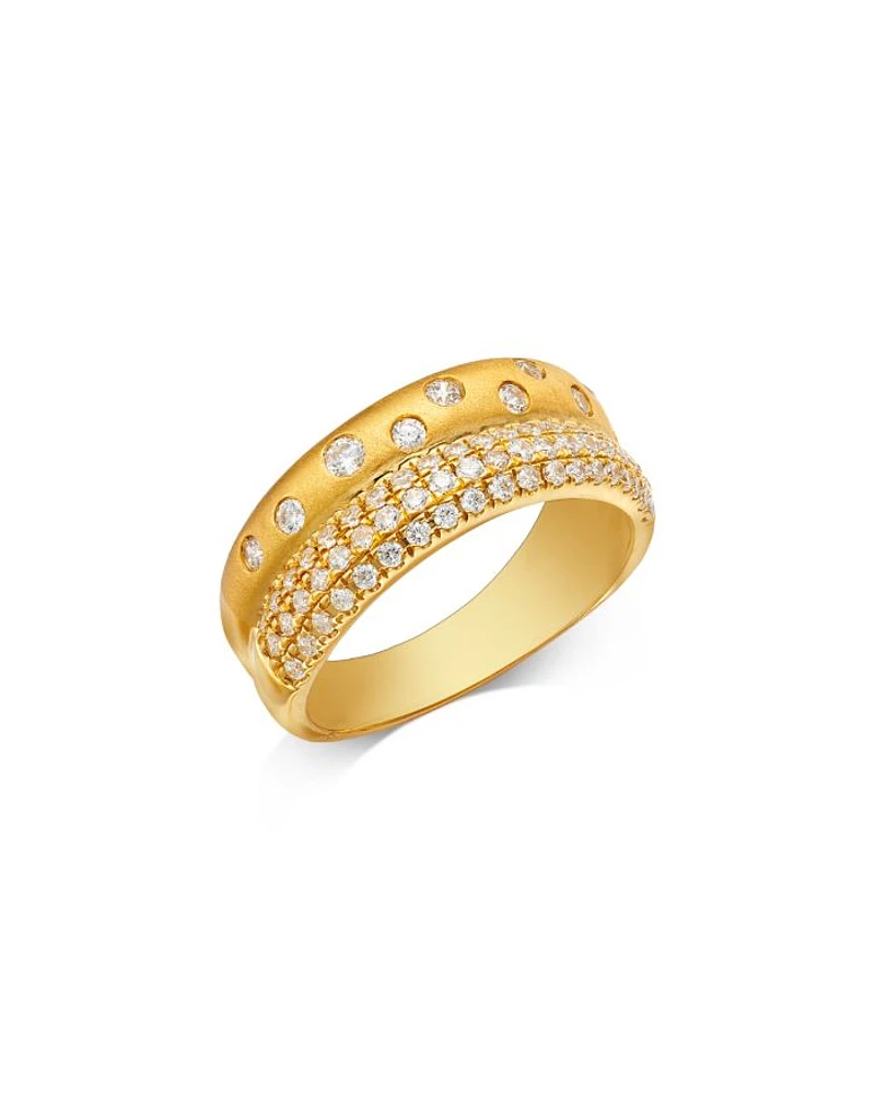 Diamond Stack Ring in 14K Yellow Gold, 0.62 tcw