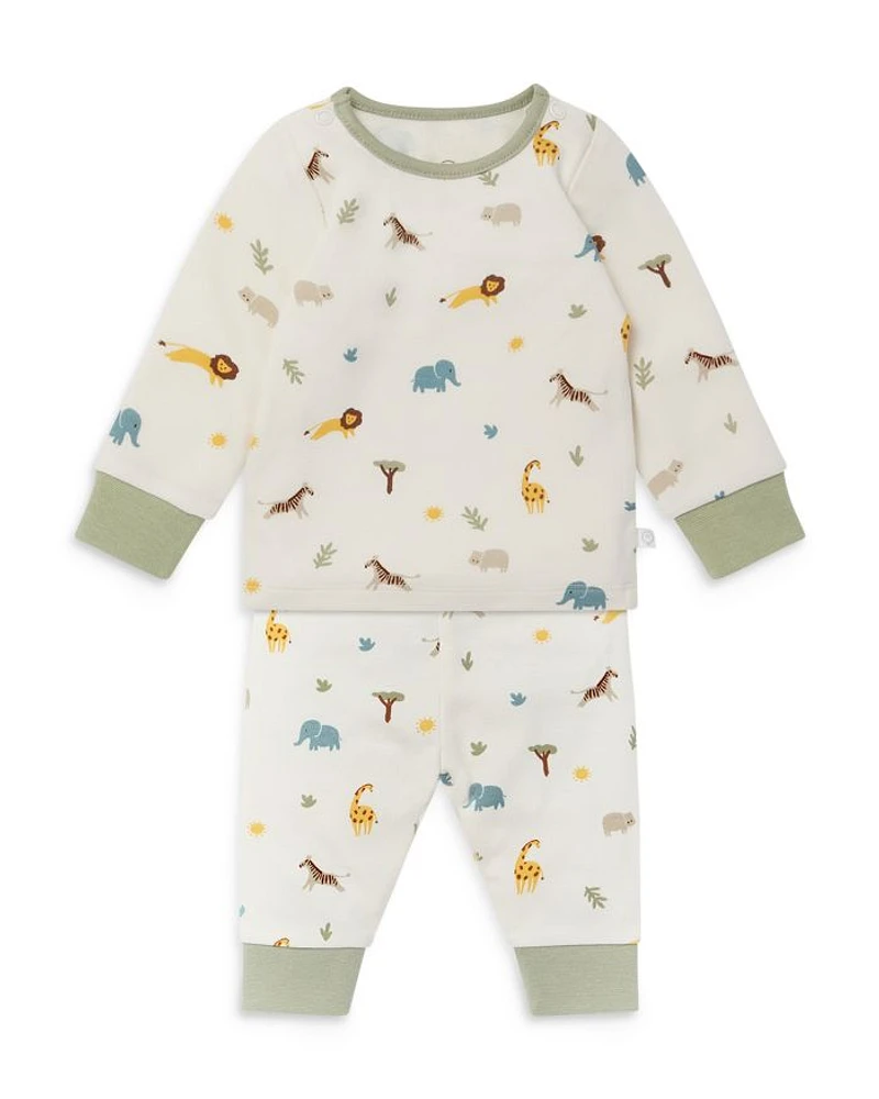 Unisex Safari Print Pajama Set - Baby