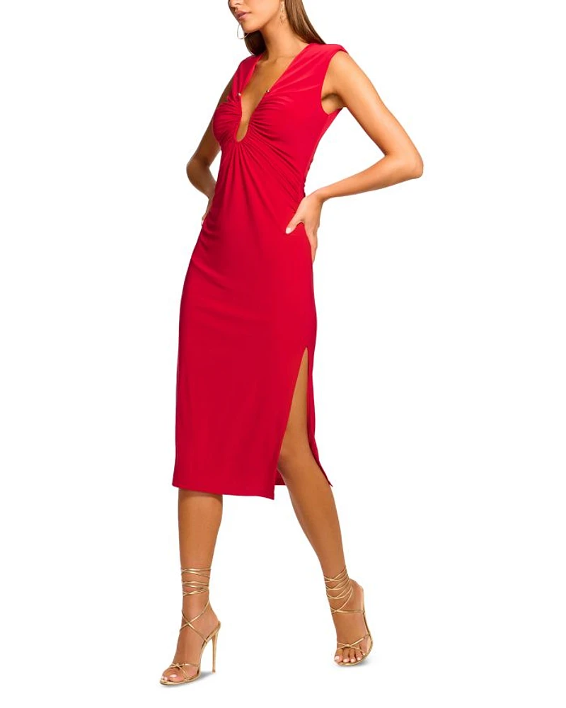 Elena Ruched Midi Dress