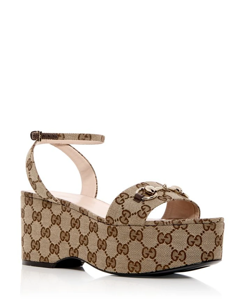 Women's Horsebit Platform Wedge Sandals