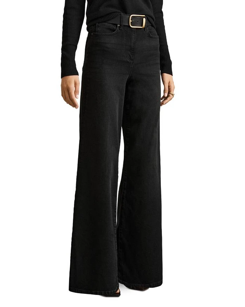 Ameria Wide Leg Jeans Black