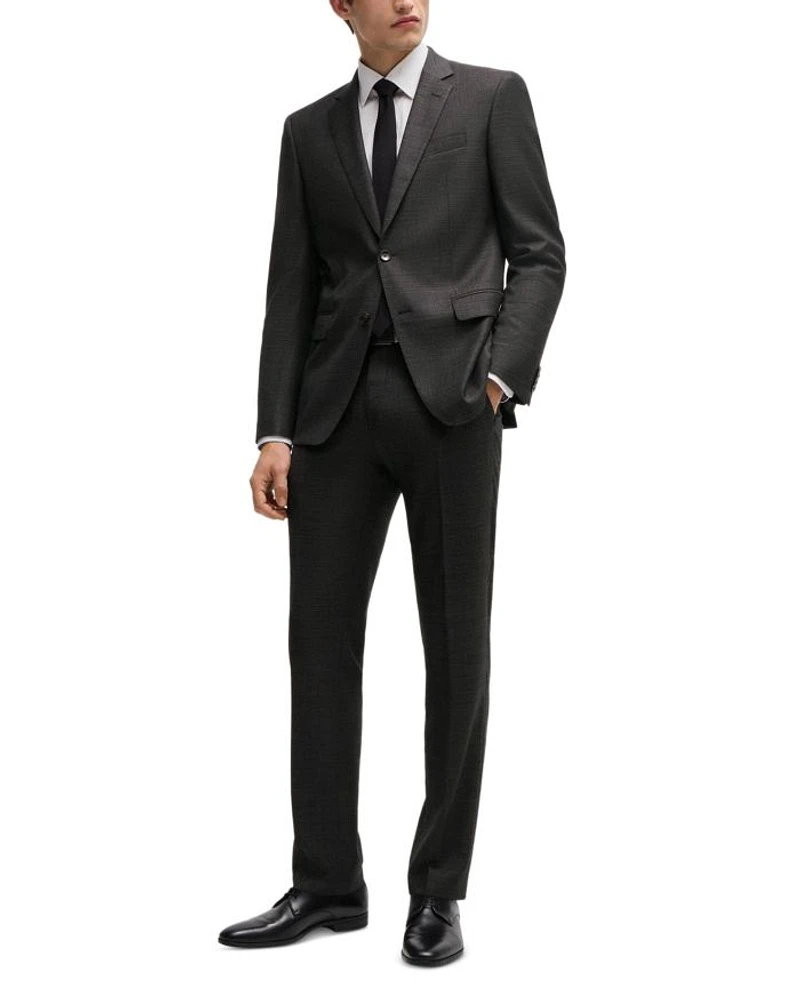 H-Huge Weave Textured Wool Slim Fit Suit