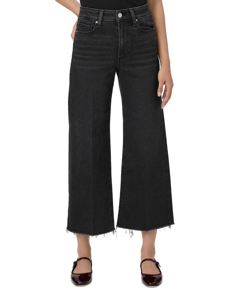 Petites Anessa High Rise Wide Leg Jeans Black Lotus