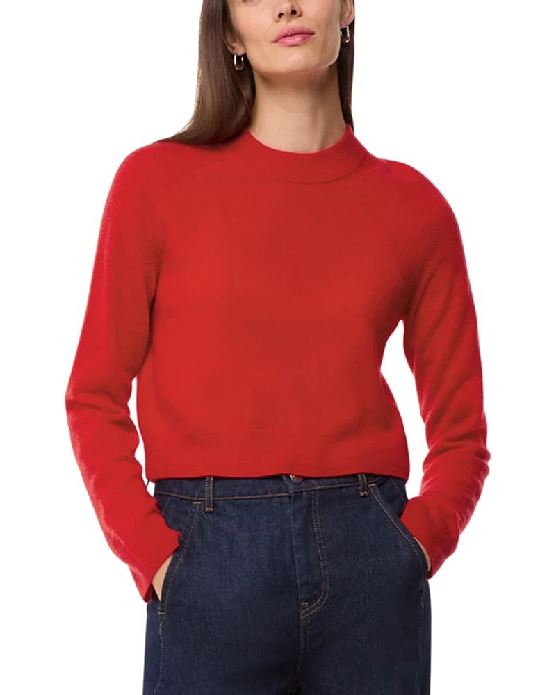 Cropped Crewneck Cashmere Sweater