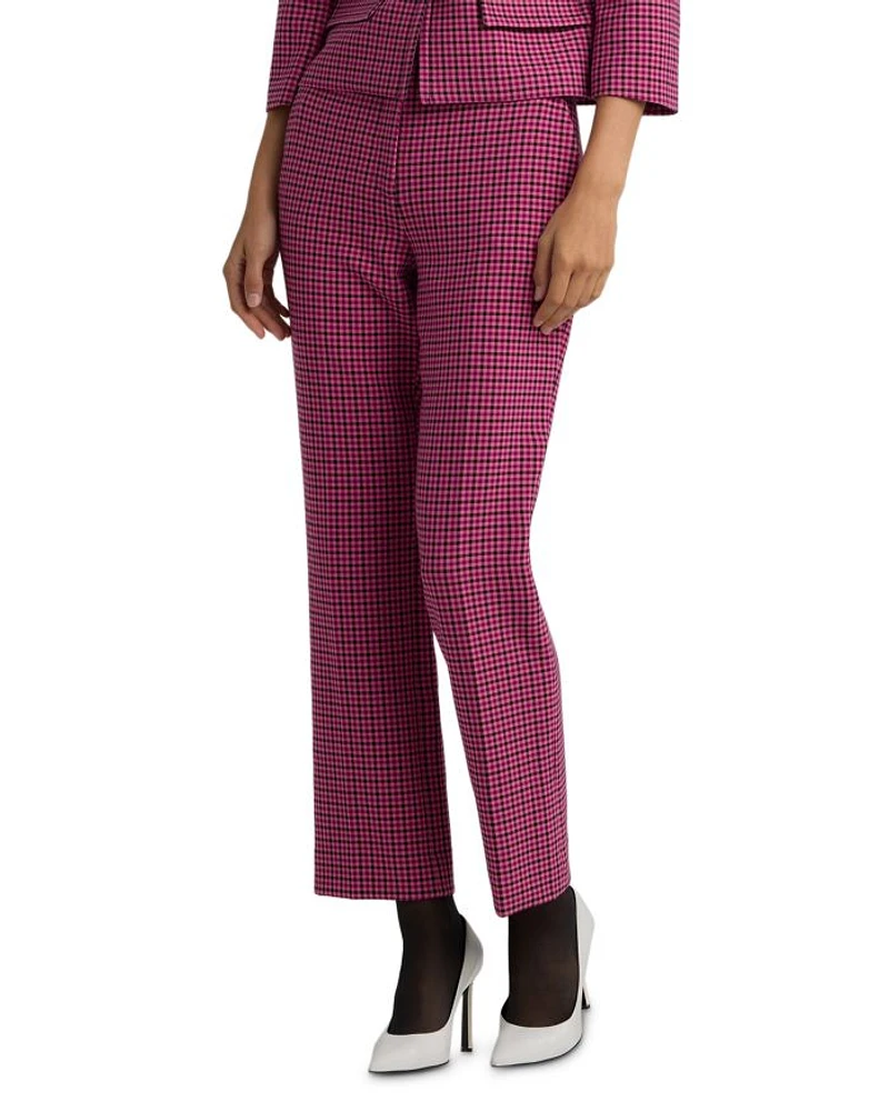 Stretch Mini Plaid Pants