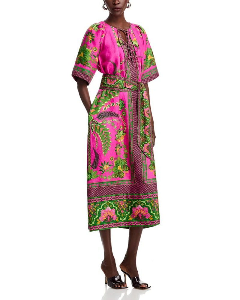 Ana Tie Front Midi Dress