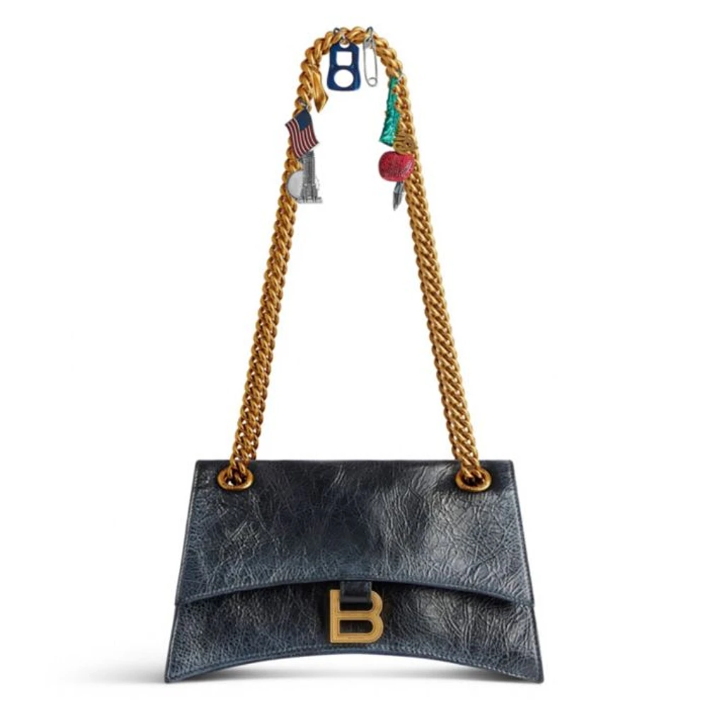 Crush Chain Bag Dirty Effect with Ny Souvenirs Charms