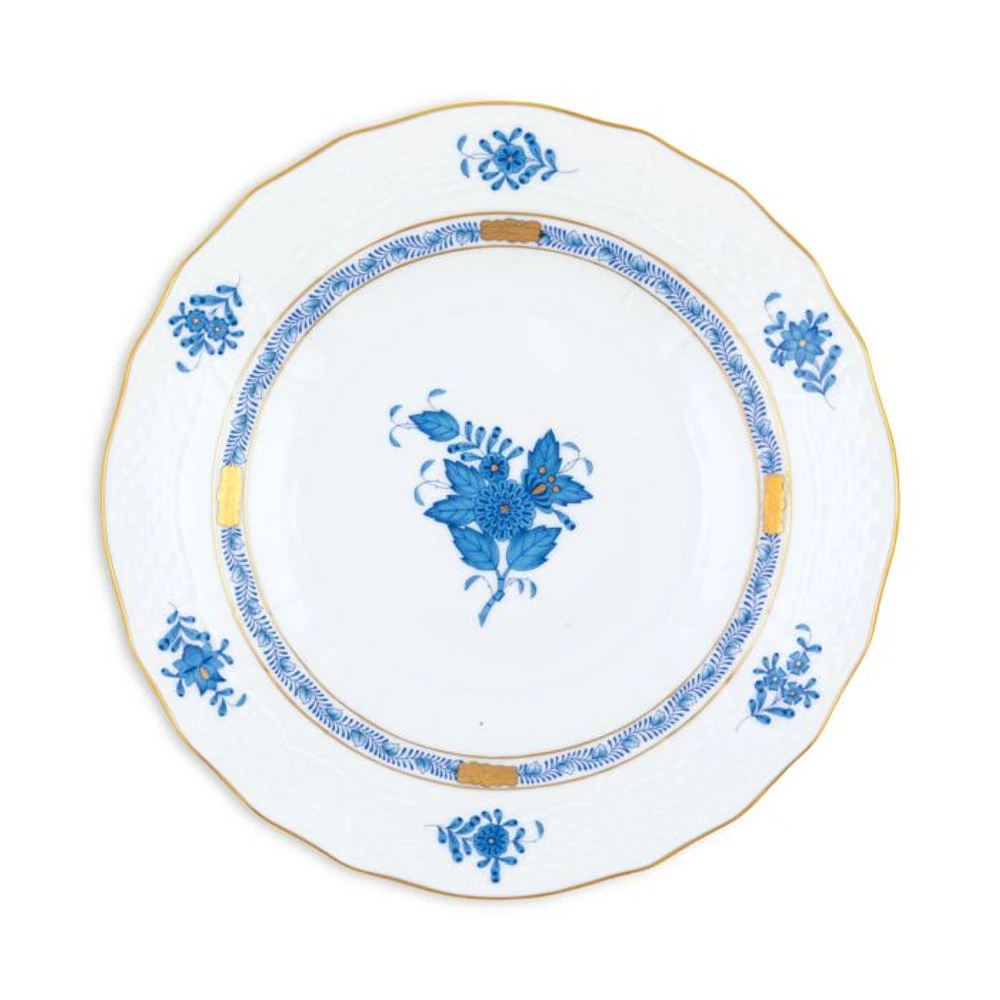 Chinese Bouquet Blue Dessert Plate