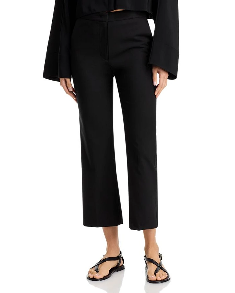 High Rise Cropped Cigarette Pants