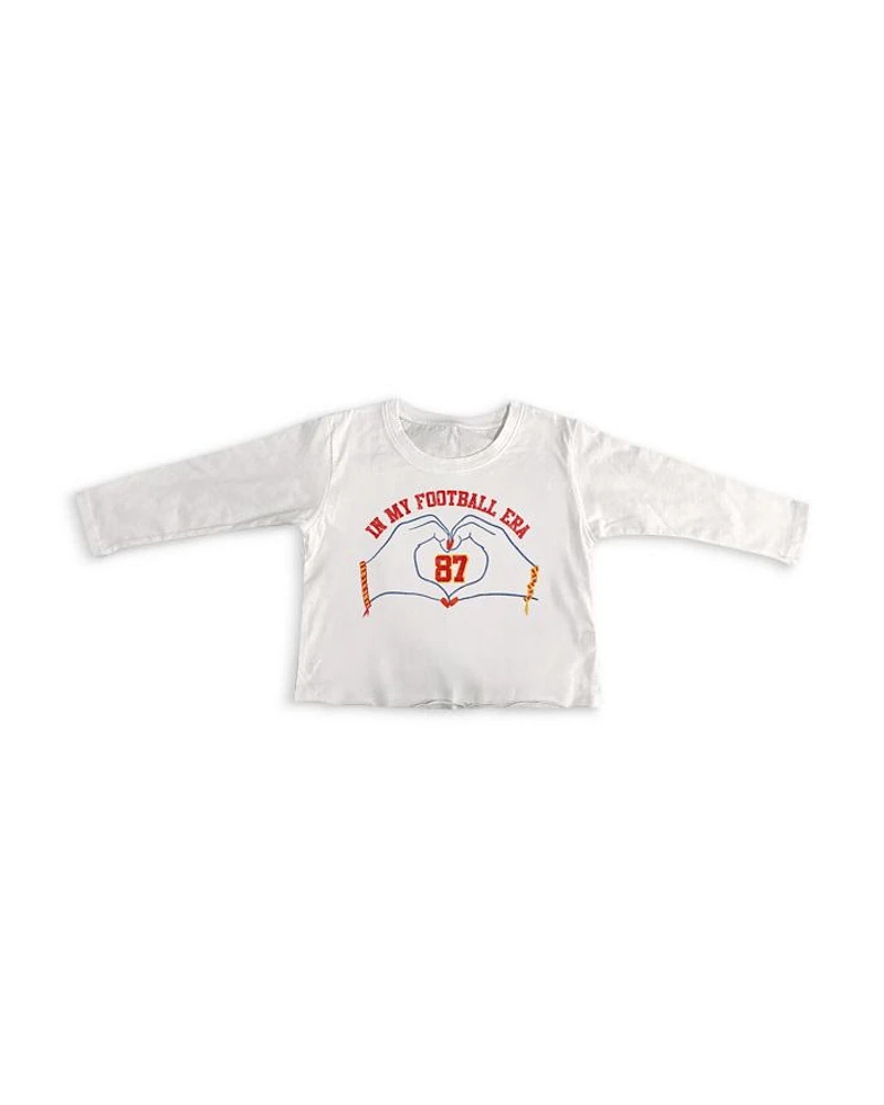 Girls' Football Era Long Sleeved Cropped Graphic Tee - Big Kid