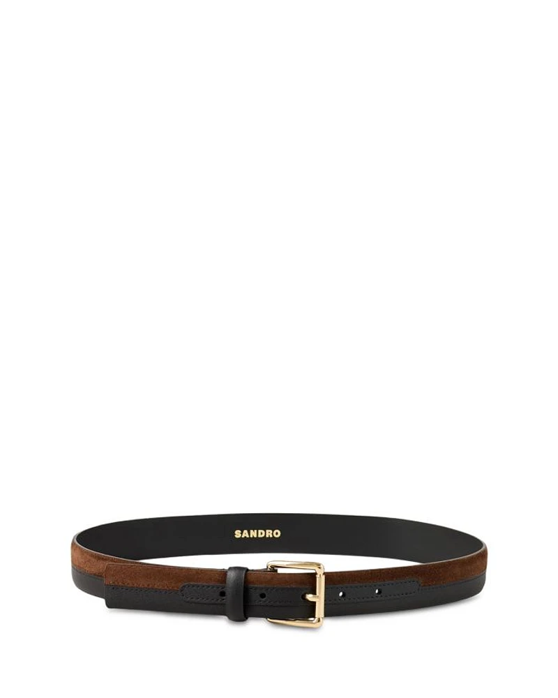 Women's Two Tone Leather Belt