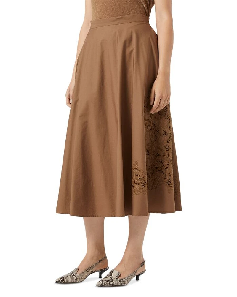 1A Uscita Cremona Embroidered Midi Skirt