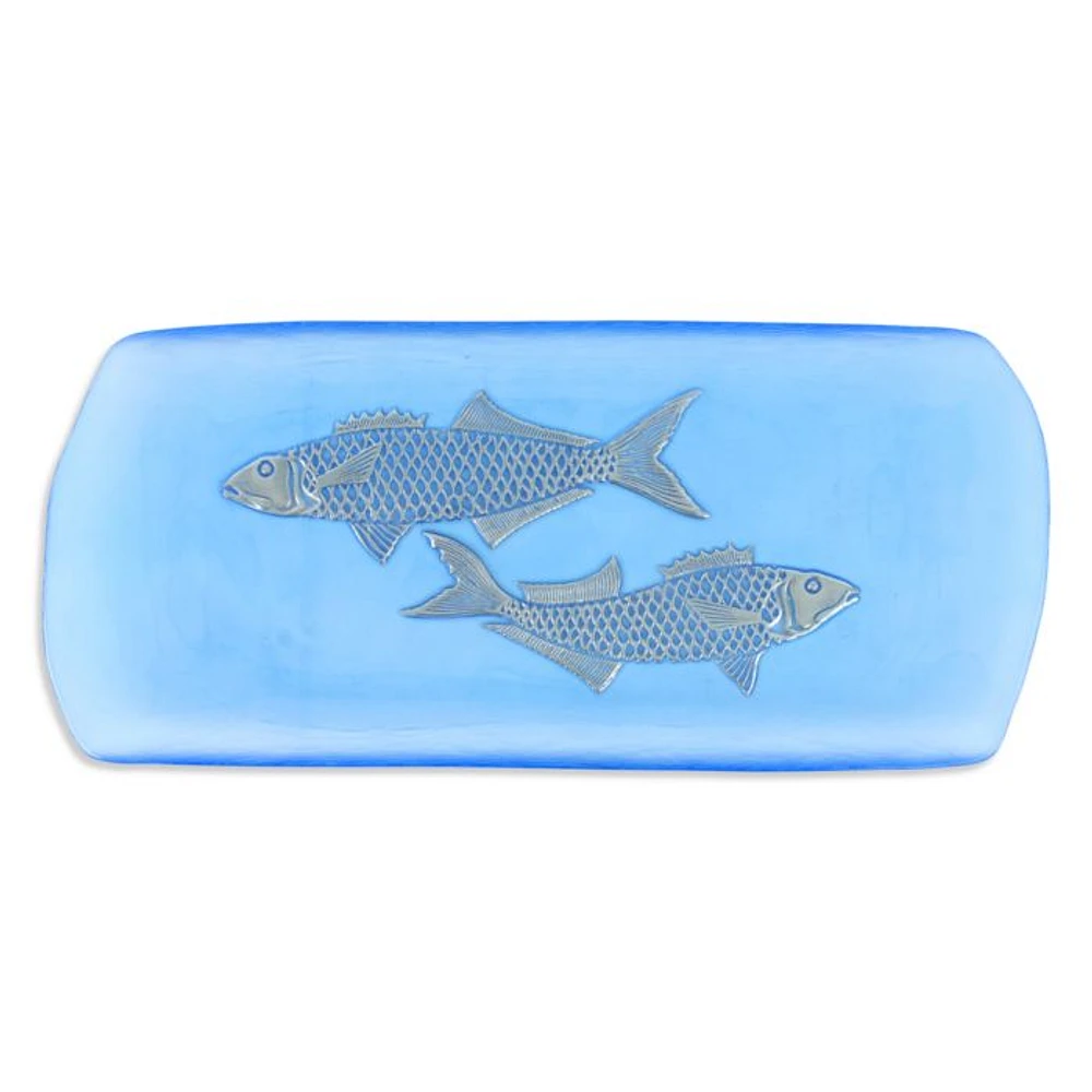 Isola Glass Medium Fish Rectangular Tray
