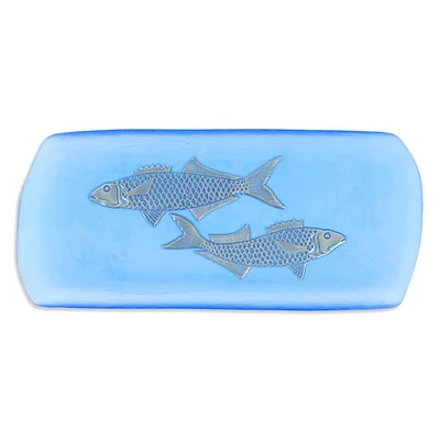 Isola Glass Medium Fish Rectangular Tray