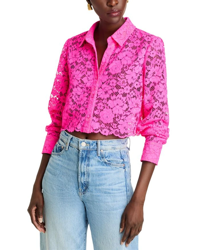 Akemi Cropped Button Front Top