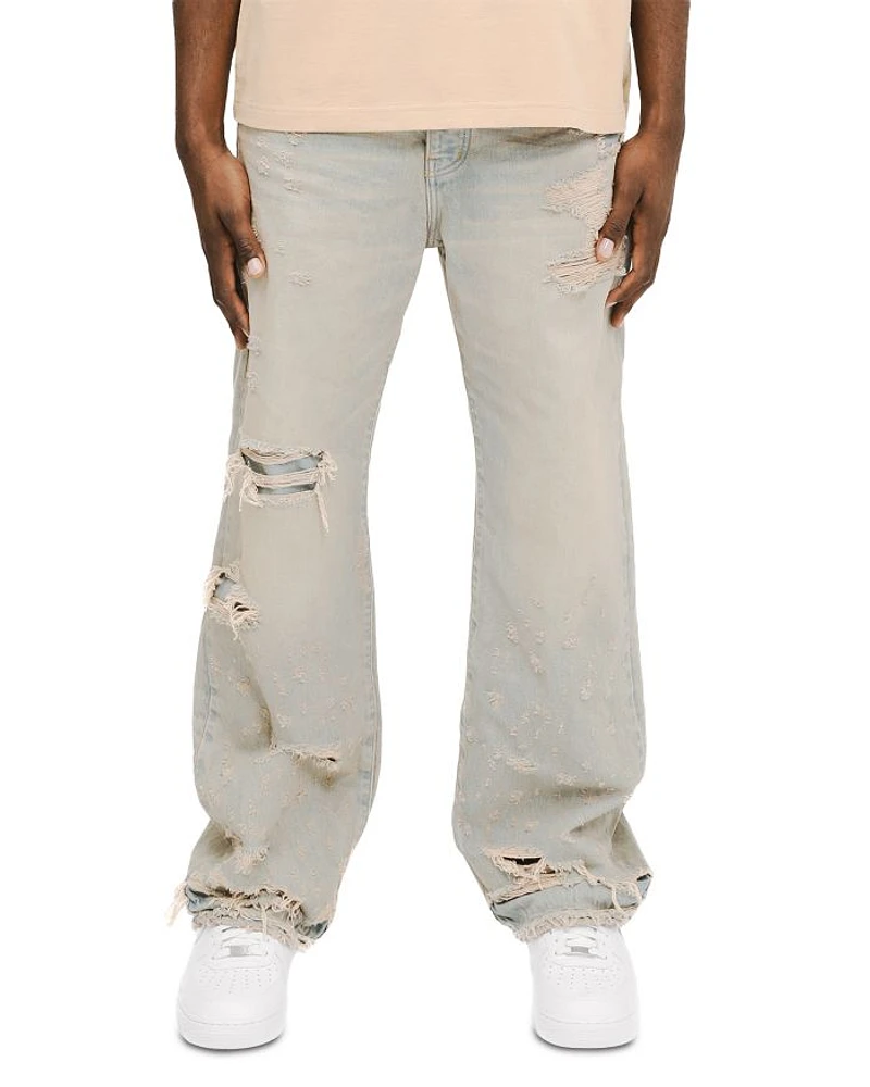 Verditer Destroyed Baggy Jeans Light Indigo