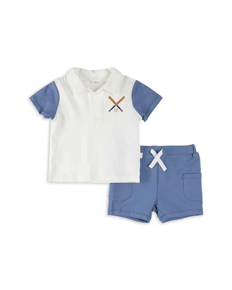 Boys' Baseball Polo Top & Shorts Set - Baby