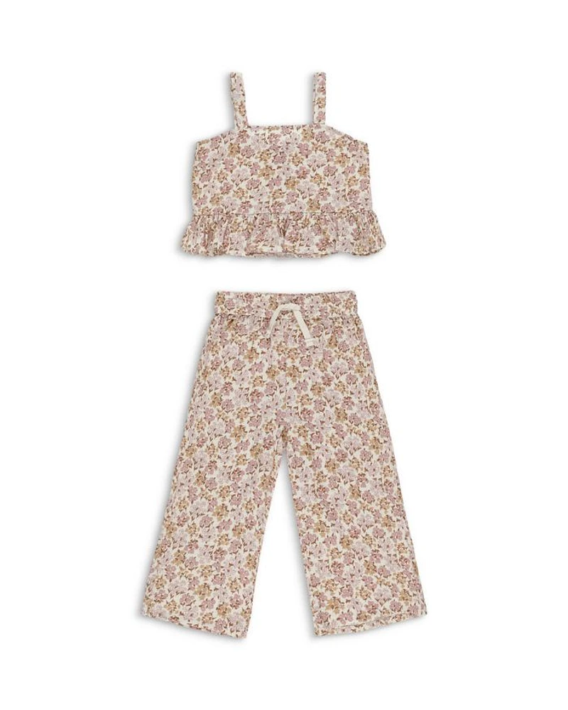 Girls' Karli Cropped Top & Pants Set - Little Kid