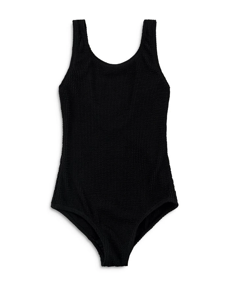 Girls' Crinkle One Piece Swimsuit - Big Kid