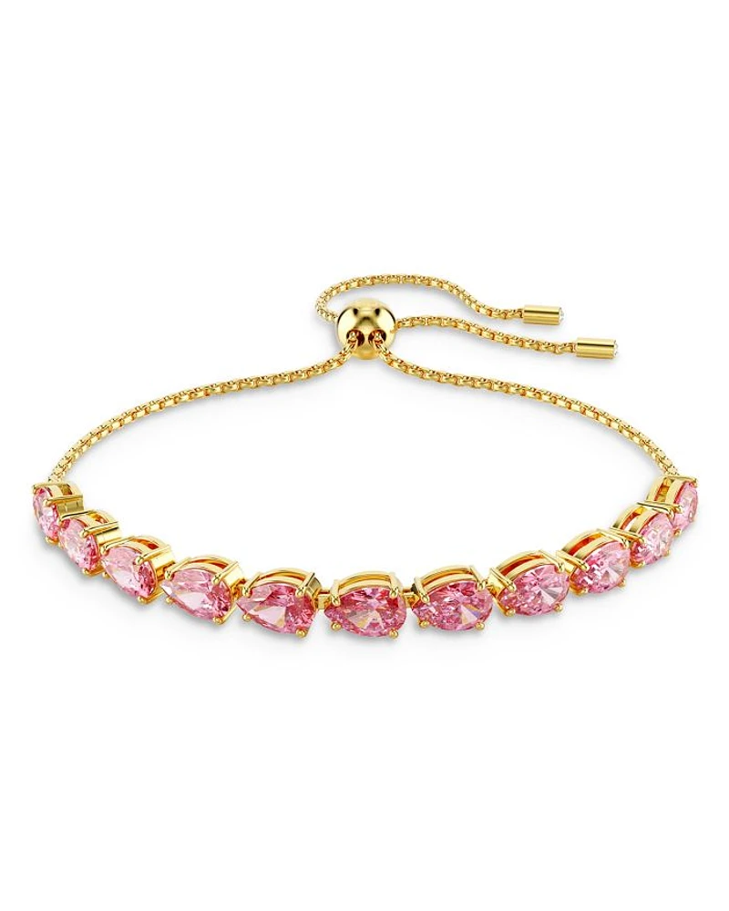 Matrix Crystal Pear Slider Tennis Bracelet