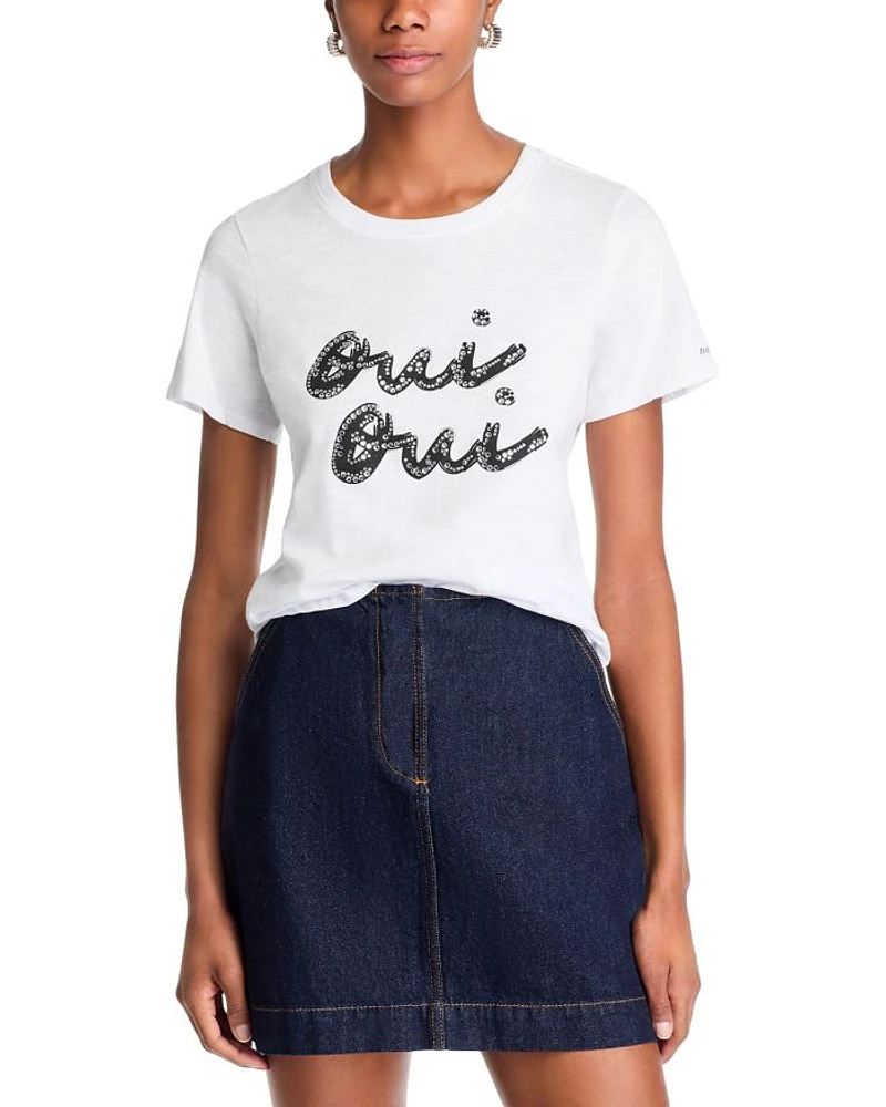 Rhinestone Oui Tee