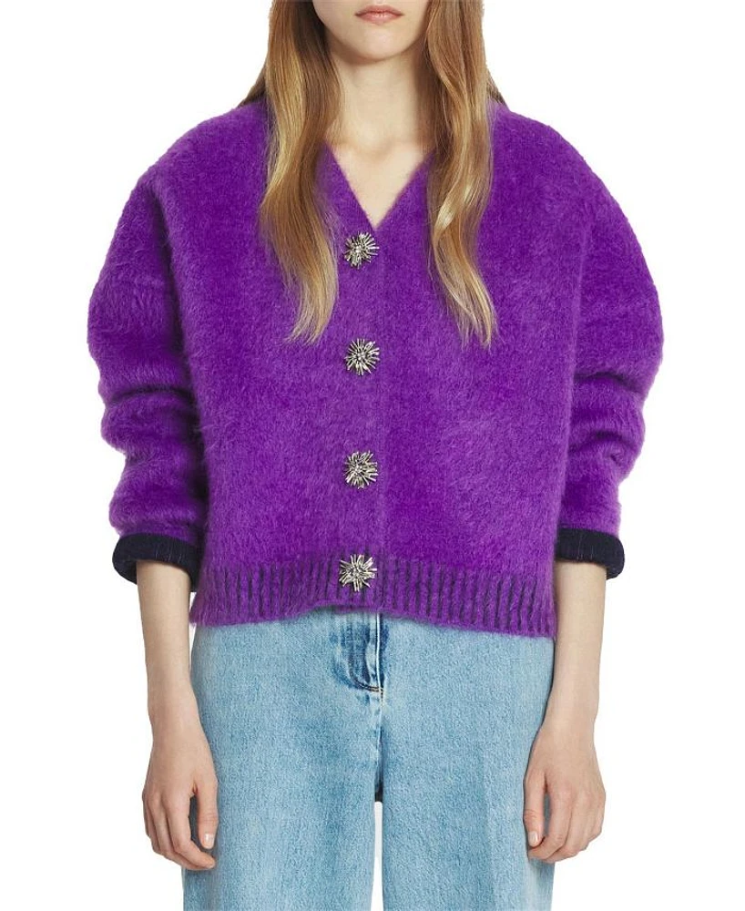 Brushed Mohair Cardigan