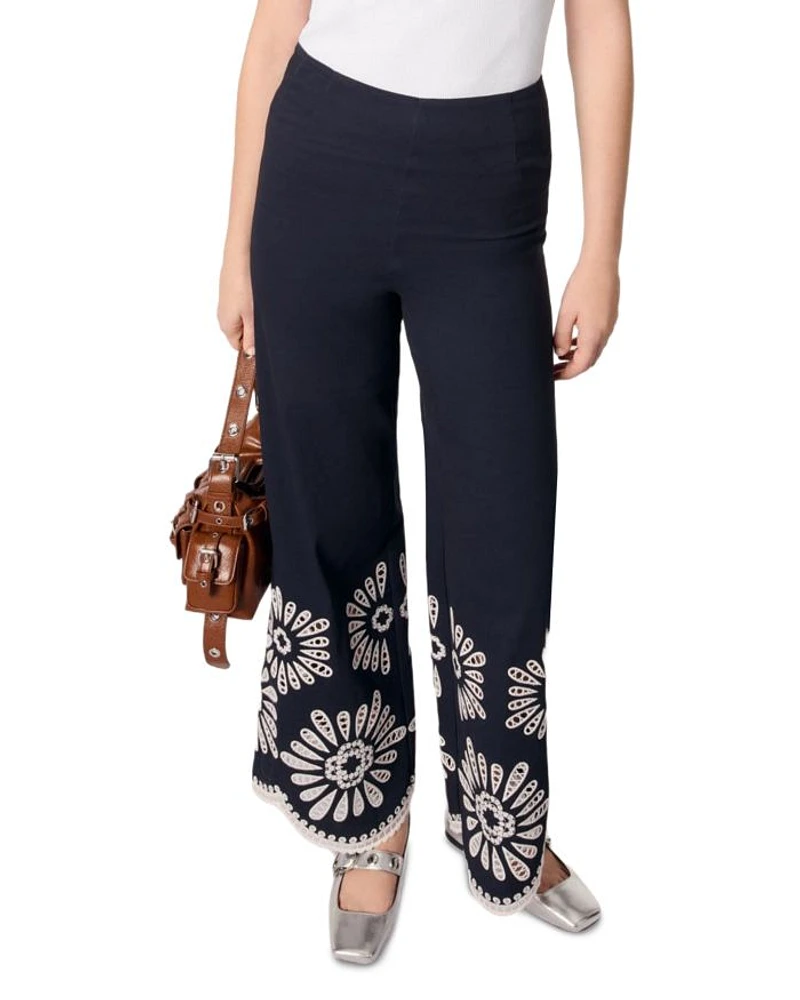 Crochet Detail Trousers
