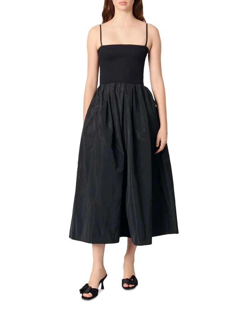 Strapless Mesh and Taffeta Dress