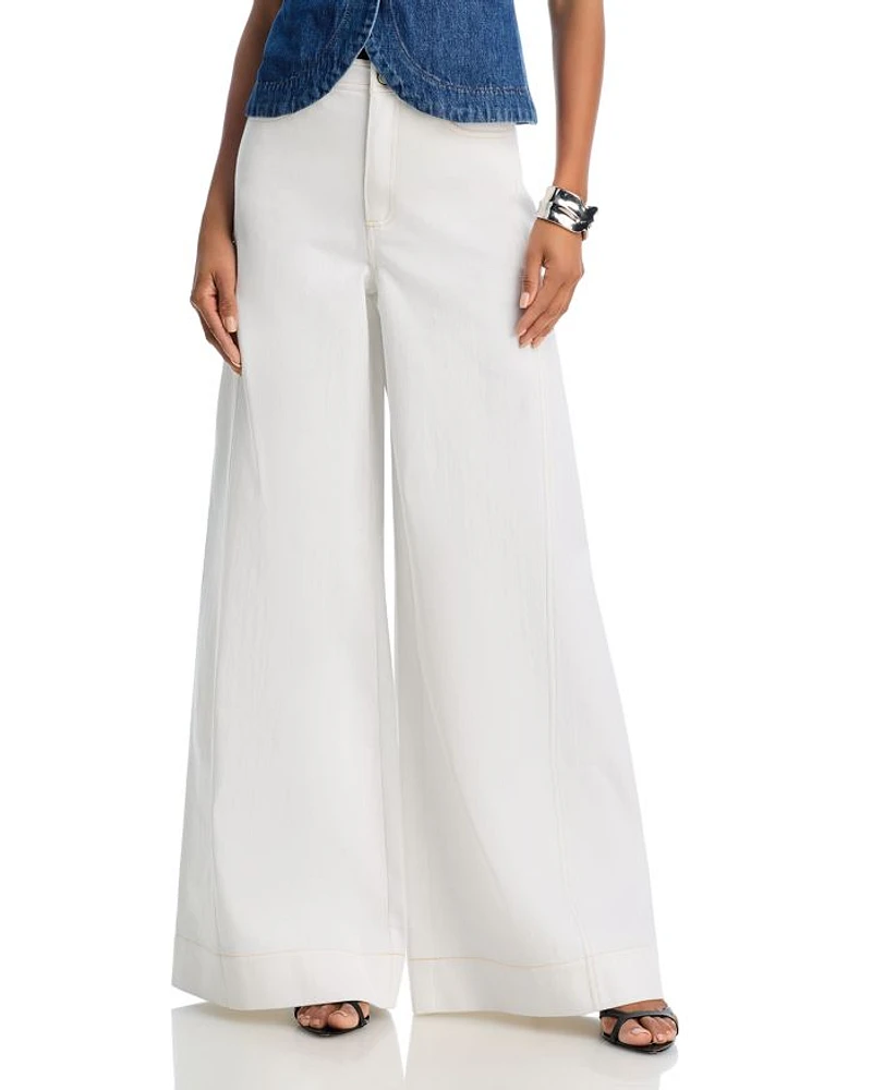Carol Wide Leg Jeans White