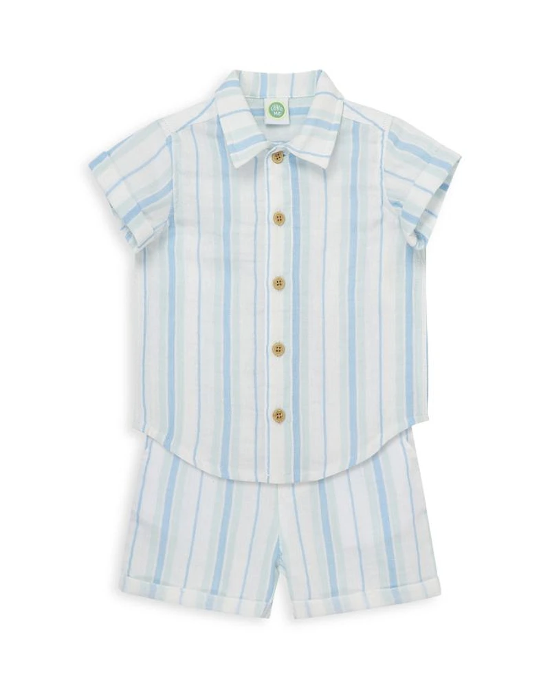 Boys' Striped Shirt & Shorts Set - Baby