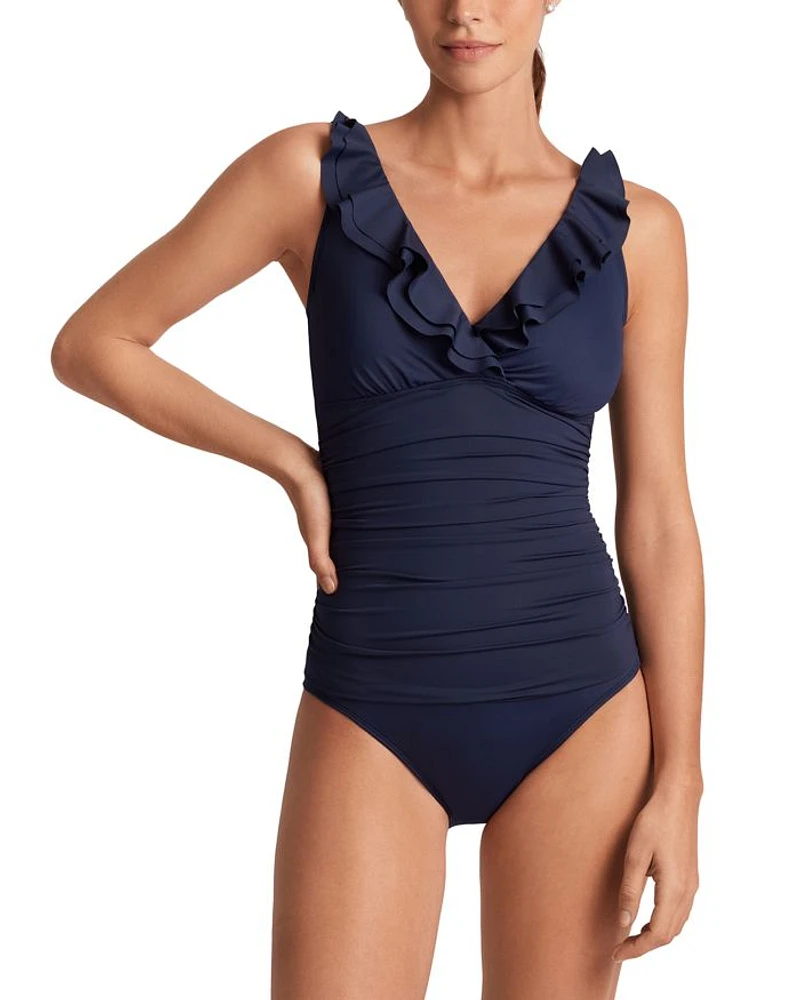 Beach Club Ruffled One Piece Swimsuit