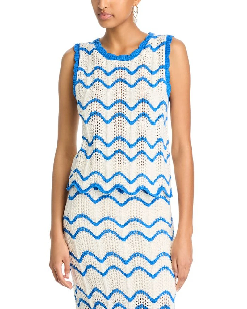 Zigzag Crochet Knit Tank - Exclusive